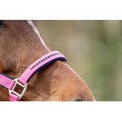 HKM Halfterset Crystal, weich unterlegt Rosa Blau HKM Halfterset Crystal, weich unterlegt Rosa Blau