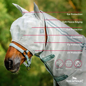 Horseware Fliegenmaske Newmarket Witney Charcoal Horseware Fliegenmaske Newmarket Witney Charcoal