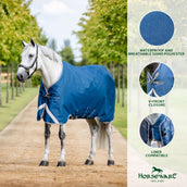 Horseware Therapy Turnout Ionic 100g Imperialblau/Silber/Marineblau Horseware Therapy Turnout Ionic 100g Imperialblau/Silber/Marineblau