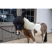 Kentucky Fliegenmaske Heart mit Ohren und Nase Schwarz Kentucky Fliegenmaske Heart mit Ohren und Nase Schwarz