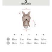 Kentucky Fliegenmaske Heart mit Ohren und Nase Schwarz Kentucky Fliegenmaske Heart mit Ohren und Nase Schwarz