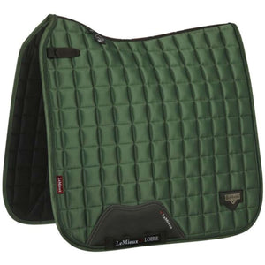 LeMieux Schabracke Loire Classic Satin Square Dressur Hunter Grün LeMieux Schabracke Loire Classic Satin Square Dressur Hunter Grün