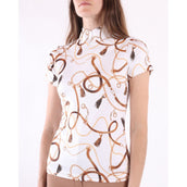 Montar Poloshirt Haily Bridle Print Lange Ärmel Weiß Montar Poloshirt Haily Bridle Print Lange Ärmel Weiß