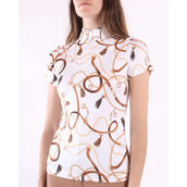 Montar Poloshirt Haily Bridle Print Lange Ärmel Weiß Montar Poloshirt Haily Bridle Print Lange Ärmel Weiß