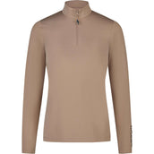 Pikeur Shirt Zip Athleisure AW26 Lange Ärmel Mocha Cream Pikeur Shirt Zip Athleisure AW26 Lange Ärmel Mocha Cream