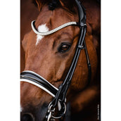 Schockemöhle Kandarenzaum SP Isabell Werth Bella Rose Schwarz/Weiß/Silber Schockemöhle Kandarenzaum SP Isabell Werth Bella Rose Schwarz/Weiß/Silber