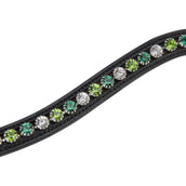 Velociti by Shires Stirnriemen GARA Green Diamante Schwarz Velociti by Shires Stirnriemen GARA Green Diamante Schwarz