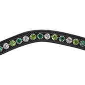 Velociti by Shires Stirnriemen GARA Green Diamante Schwarz Velociti by Shires Stirnriemen GARA Green Diamante Schwarz