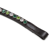 Velociti by Shires Stirnriemen GARA Green Diamante Havanna Velociti by Shires Stirnriemen GARA Green Diamante Havanna