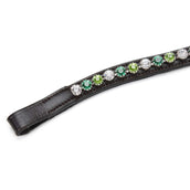 Velociti by Shires Stirnriemen GARA Green Diamante Havanna Velociti by Shires Stirnriemen GARA Green Diamante Havanna