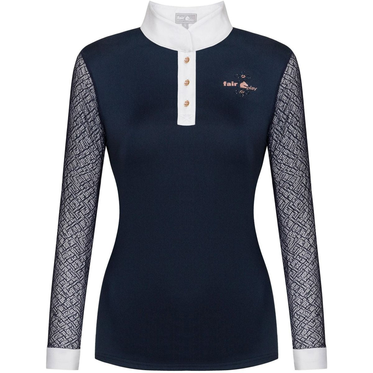 Fair Play Turniershirt Cecile Rosegold Navy