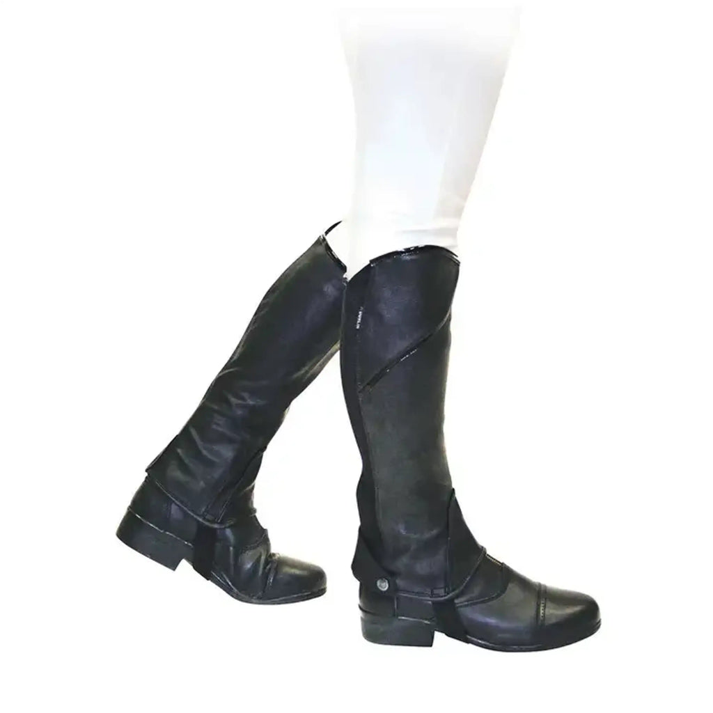 Dublin Chaps Stretch Fit Schwarz/Patent Piping