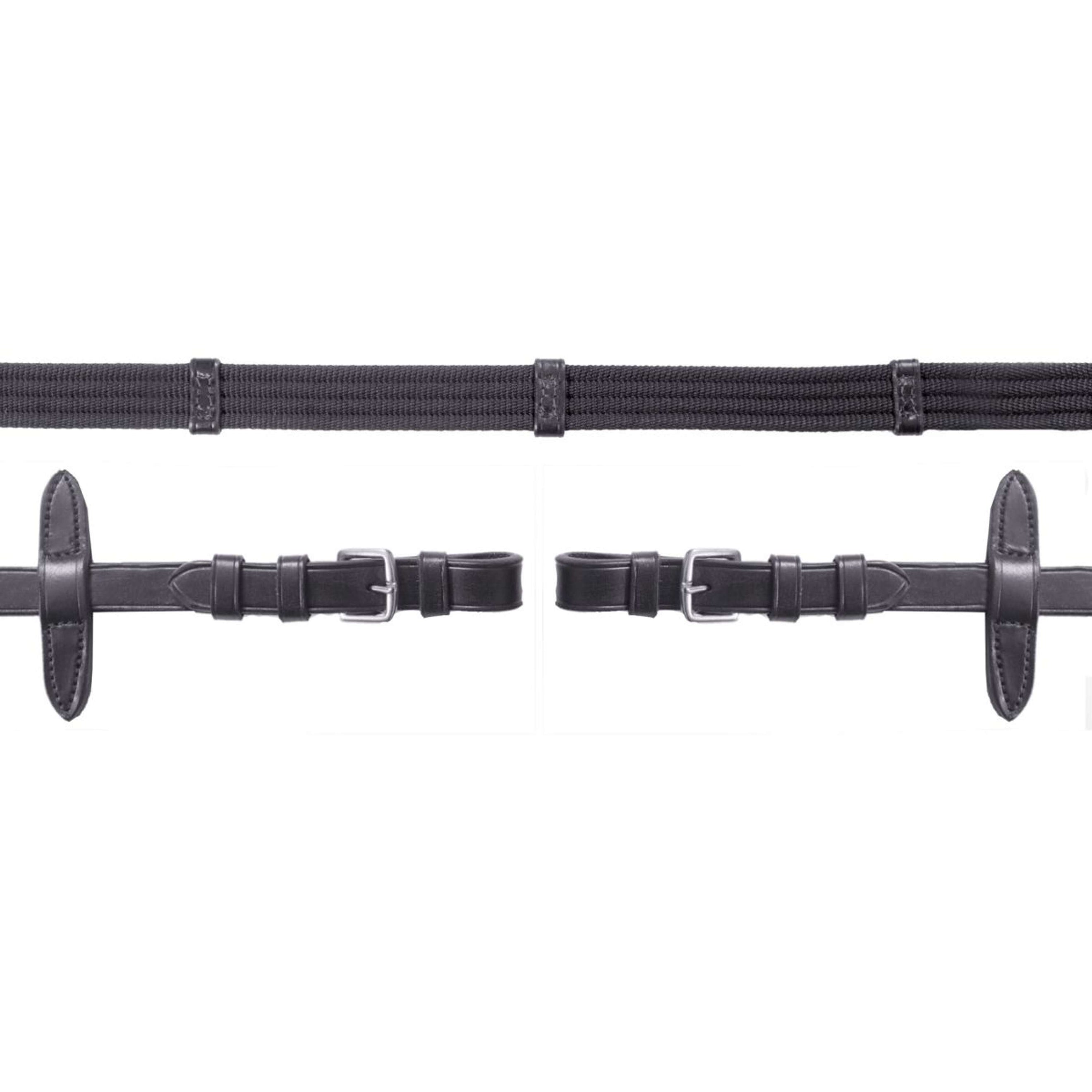 Schockemöhle Zügel mit Stops Schwarz/Silber Schockemöhle Zügel mit Stops Schwarz/Silber