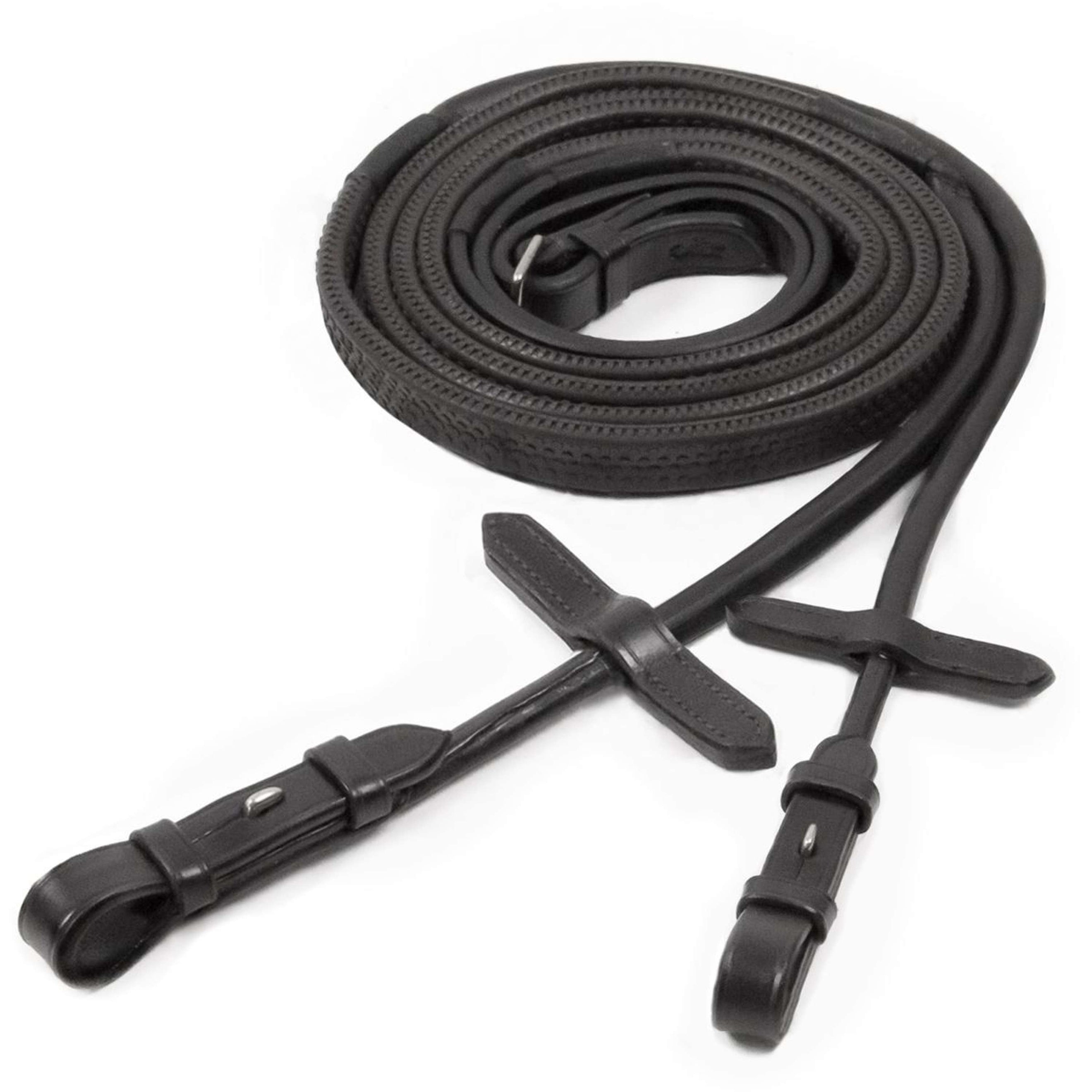 Schockemöhle Zügel Premium Gummi Schwarz/Silber Schockemöhle Zügel Premium Gummi Schwarz/Silber