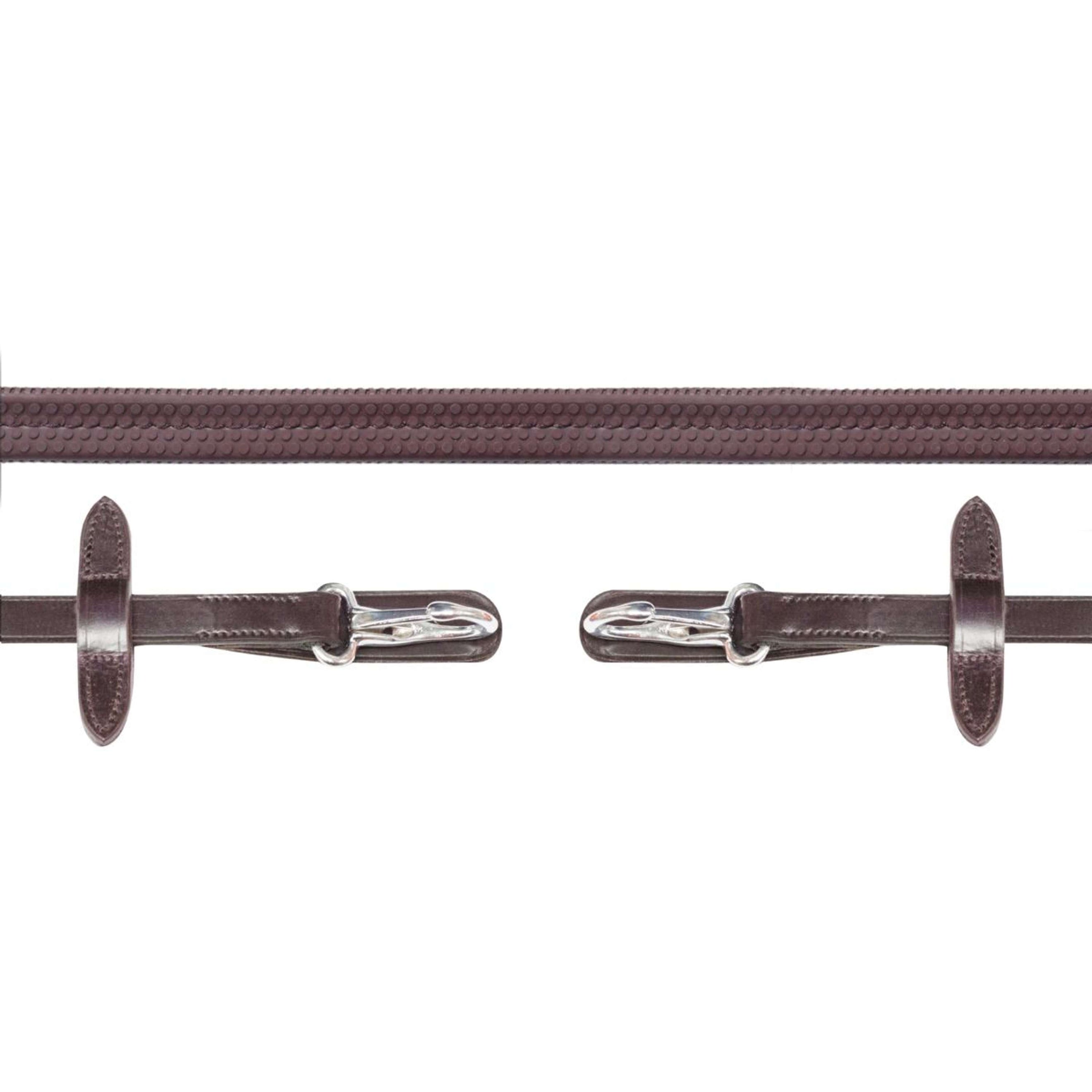 Schockemöhle Zügel Neo Line Gummi Clip Braun/Silber Schockemöhle Zügel Neo Line Gummi Clip Braun/Silber