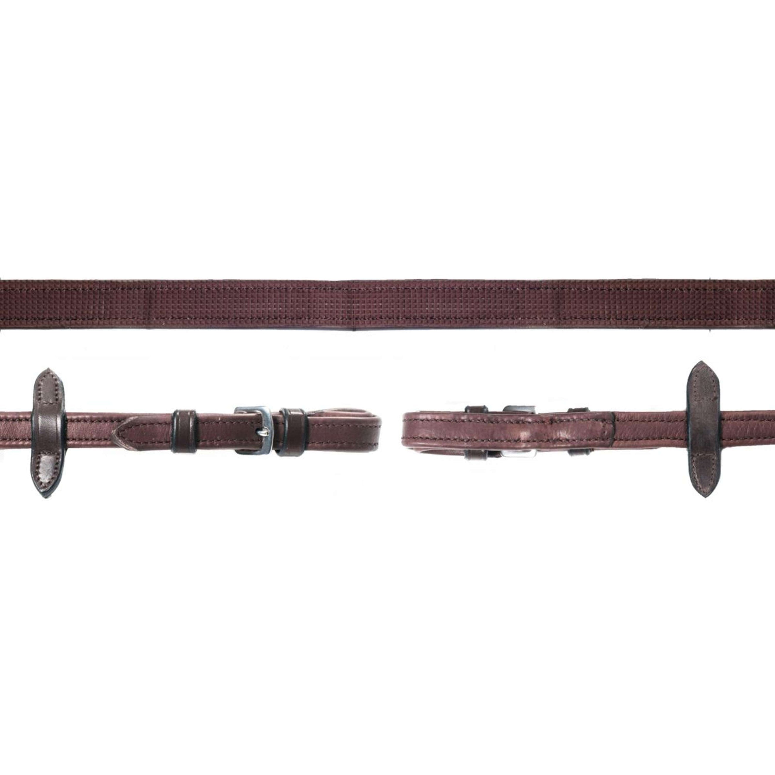 Schockemöhle Zügel Durasoft Grip Gummi Dunkelbraun/Silber Schockemöhle Zügel Durasoft Grip Gummi Dunkelbraun/Silber