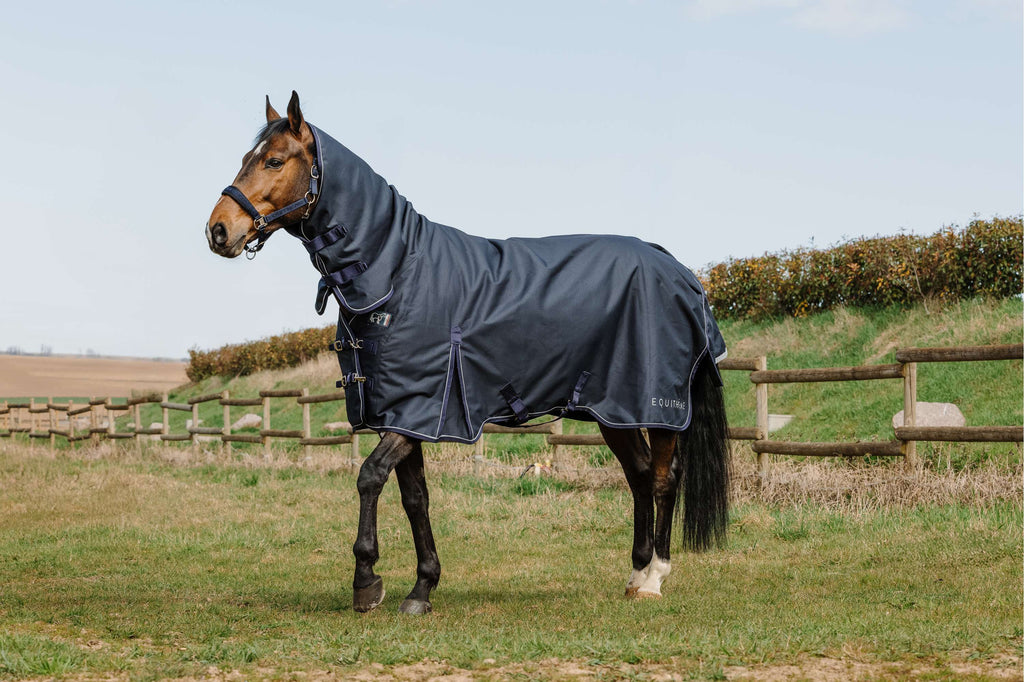 EQUITHÈME Halsstück Anatomic Aisance 1200D 0g Marineblau