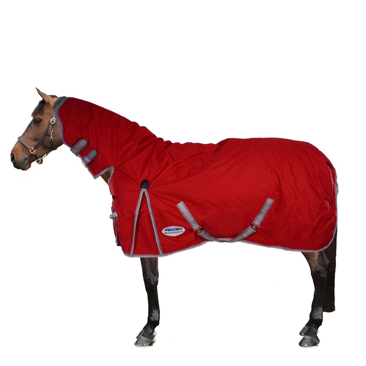 Weatherbeeta Heavy Turnout Rug Combo Neck Comfitec Classic 300g Red/Silver/Navy