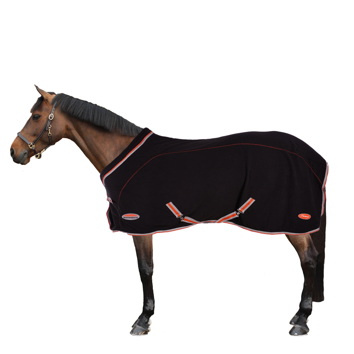 Weatherbeeta Standard Neck Therapy-Tec Fleece Schwarz/Silber/Rot