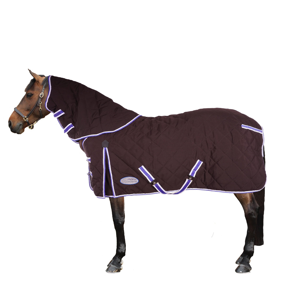 Weatherbeeta Heavy Stable Rug Comfitec Comfitec 1000D Diamond Quilt Detach-A-Neck 360g Charcoal/Blue/White