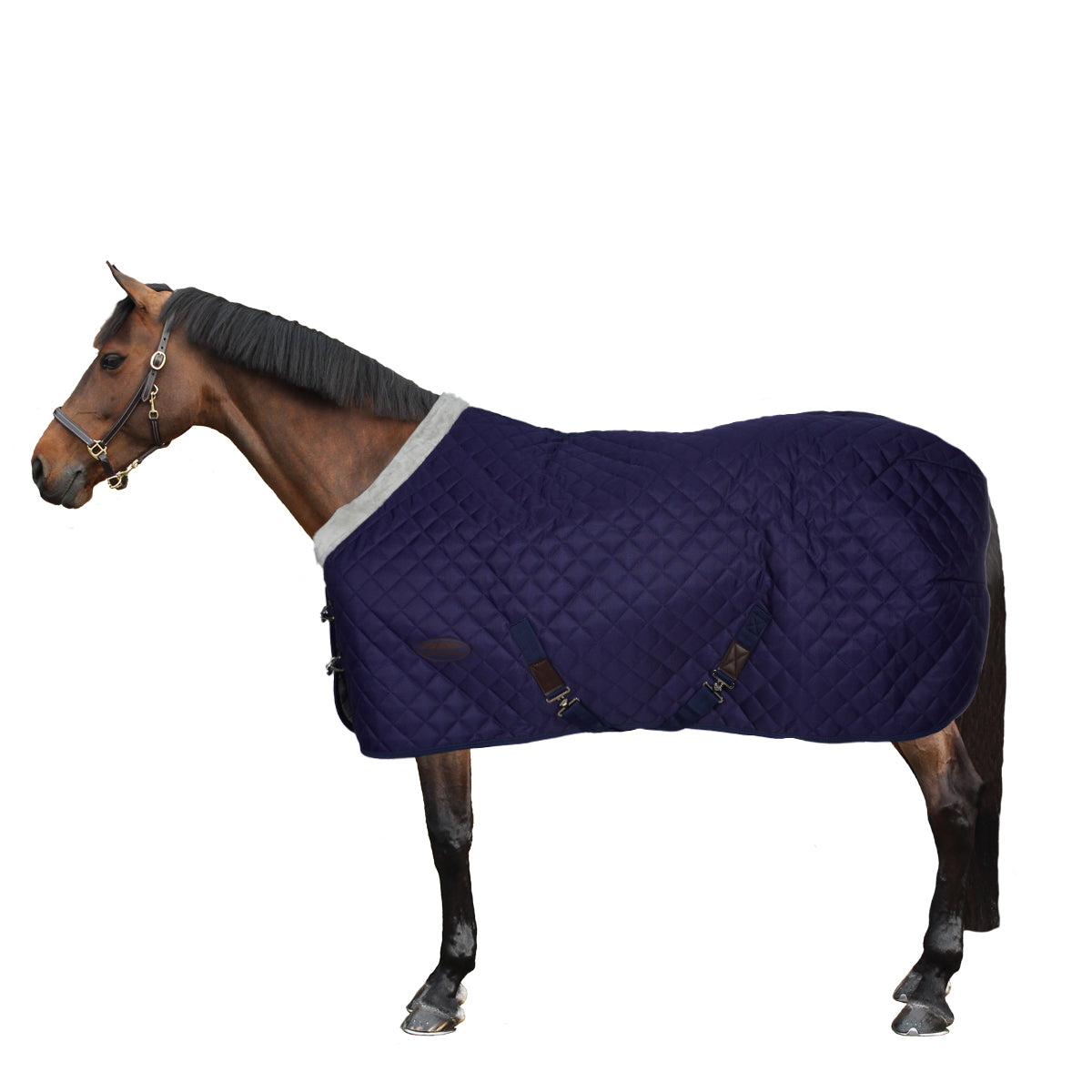 Weatherbeeta Medium Stable Rug Comfitec Deluxe Diamond Quilt Standard Neck 220g Navy