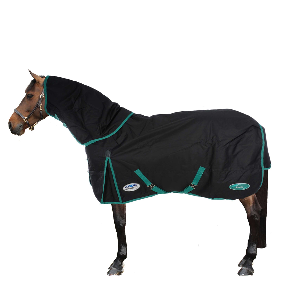 Weatherbeeta Winterdecke Green-Tec 900D Detach-A-Neck Medium 220g Schwarz/Grün