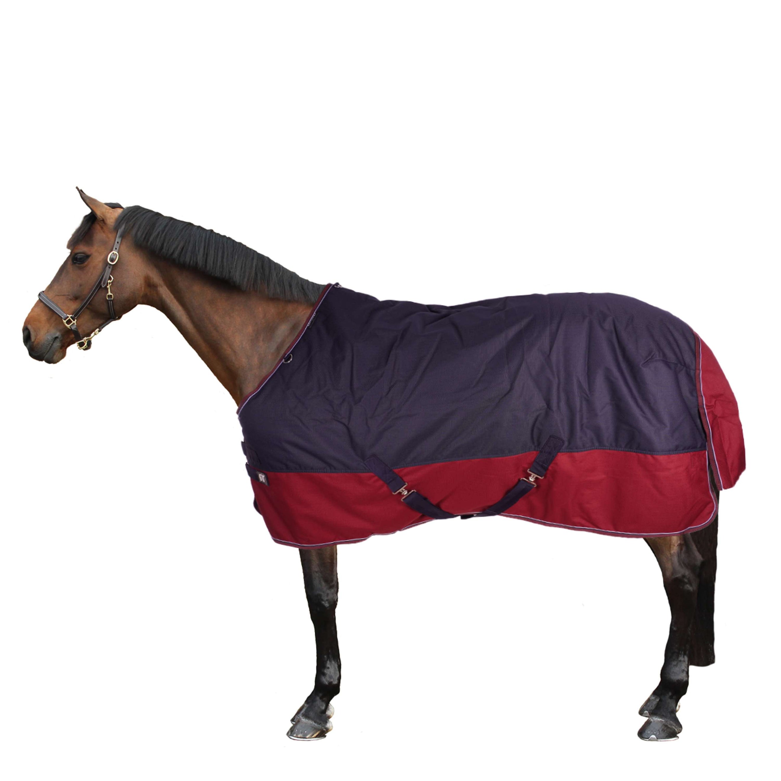 EQUITHÈME Outdoordecke Tyrex 1200D 50g Navy/Bordeaux EQUITHÈME Outdoordecke Tyrex 1200D 50g Navy/Bordeaux