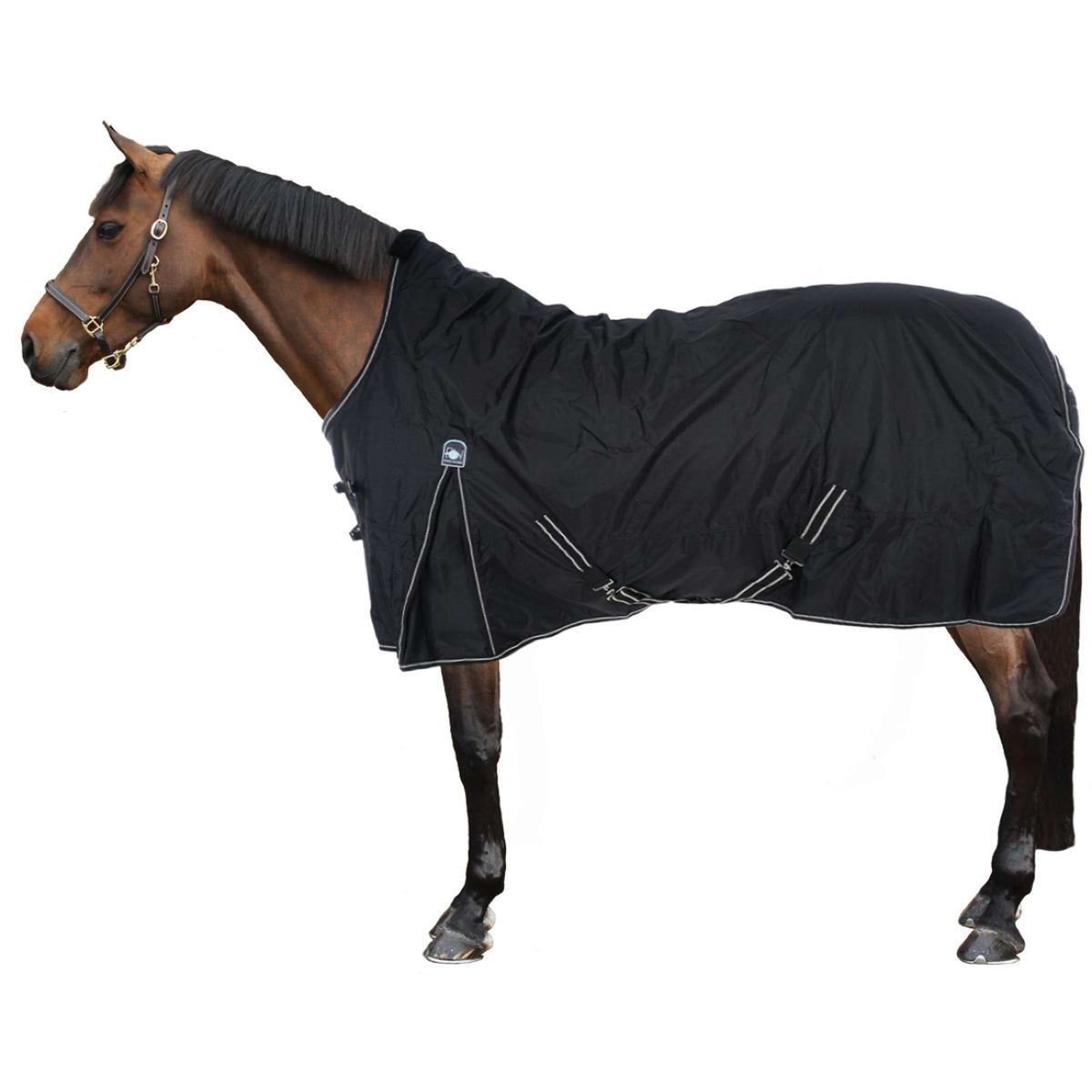 Riding World Regendecke Oxford 300D Fleece Fütterung 0g Schwarz