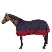 EQUITHÈME Outdoordecke Tyrex 1200D 50g mit Halbem Hals Navy/Bordeaux