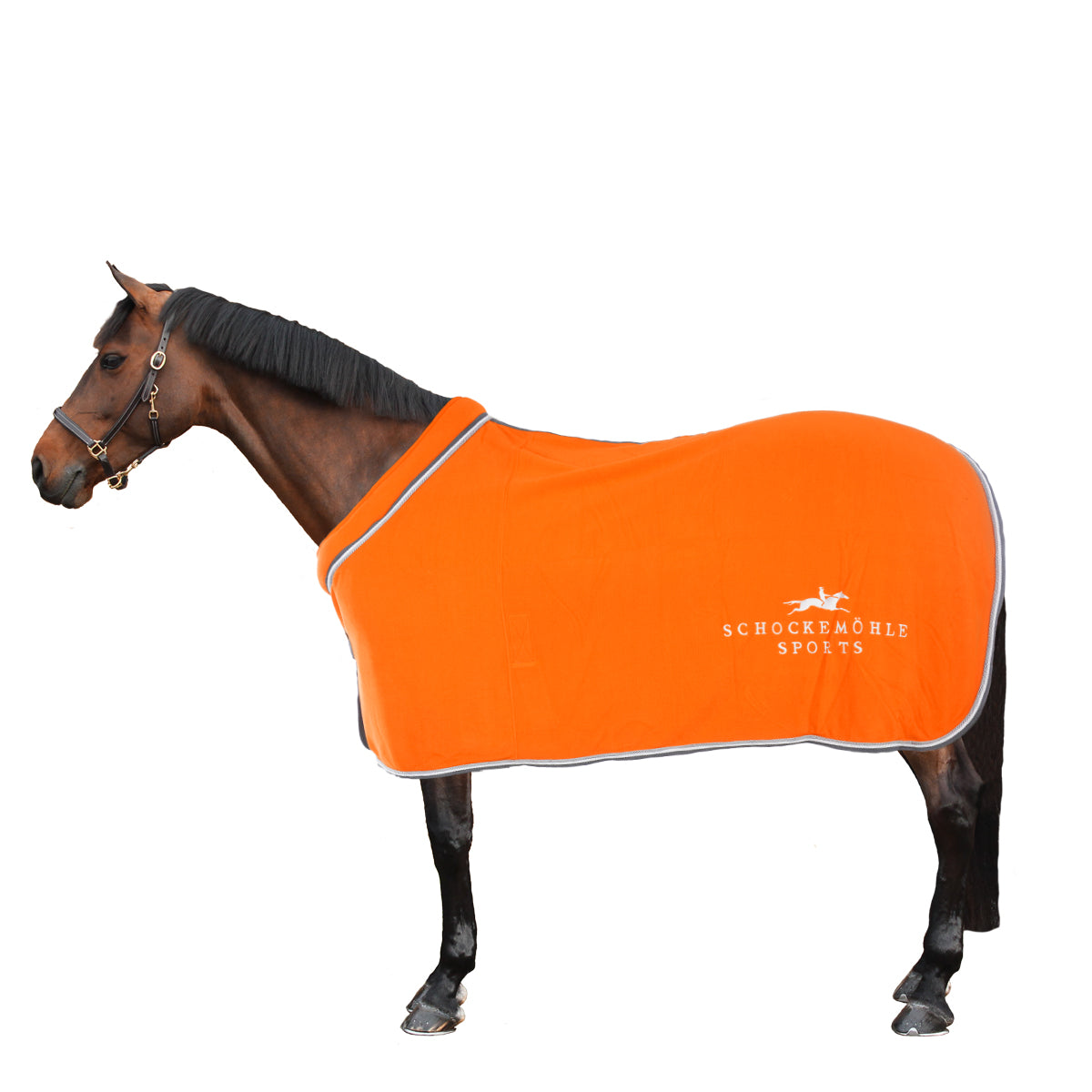 Schockemöhle Abschwitzdecke Premium Logo Fleece Orange