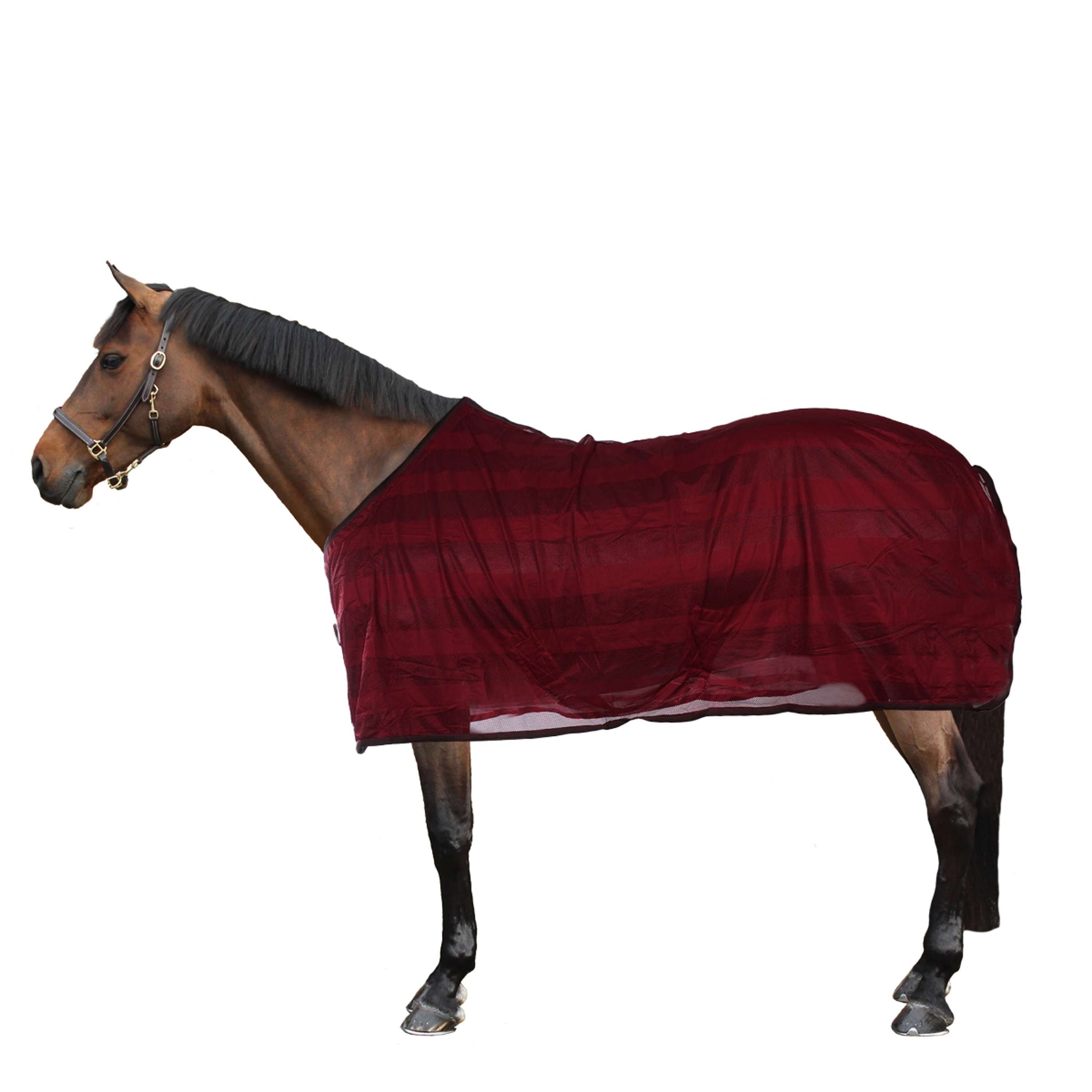 Kavalkade Fliegendecke Stripe Bordeaux Kavalkade Fliegendecke Stripe Bordeaux