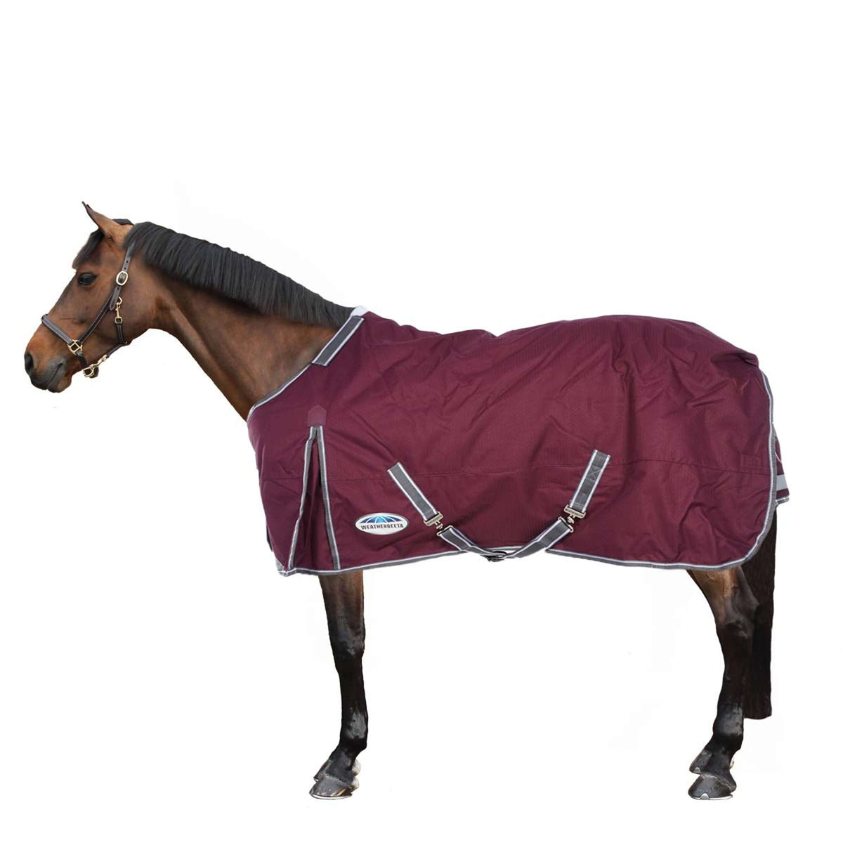 Weatherbeeta Winterdecke Comfitec Plus Dynamic II Detach-A-Neck Medium 220g Maroon/Grau/Weiß