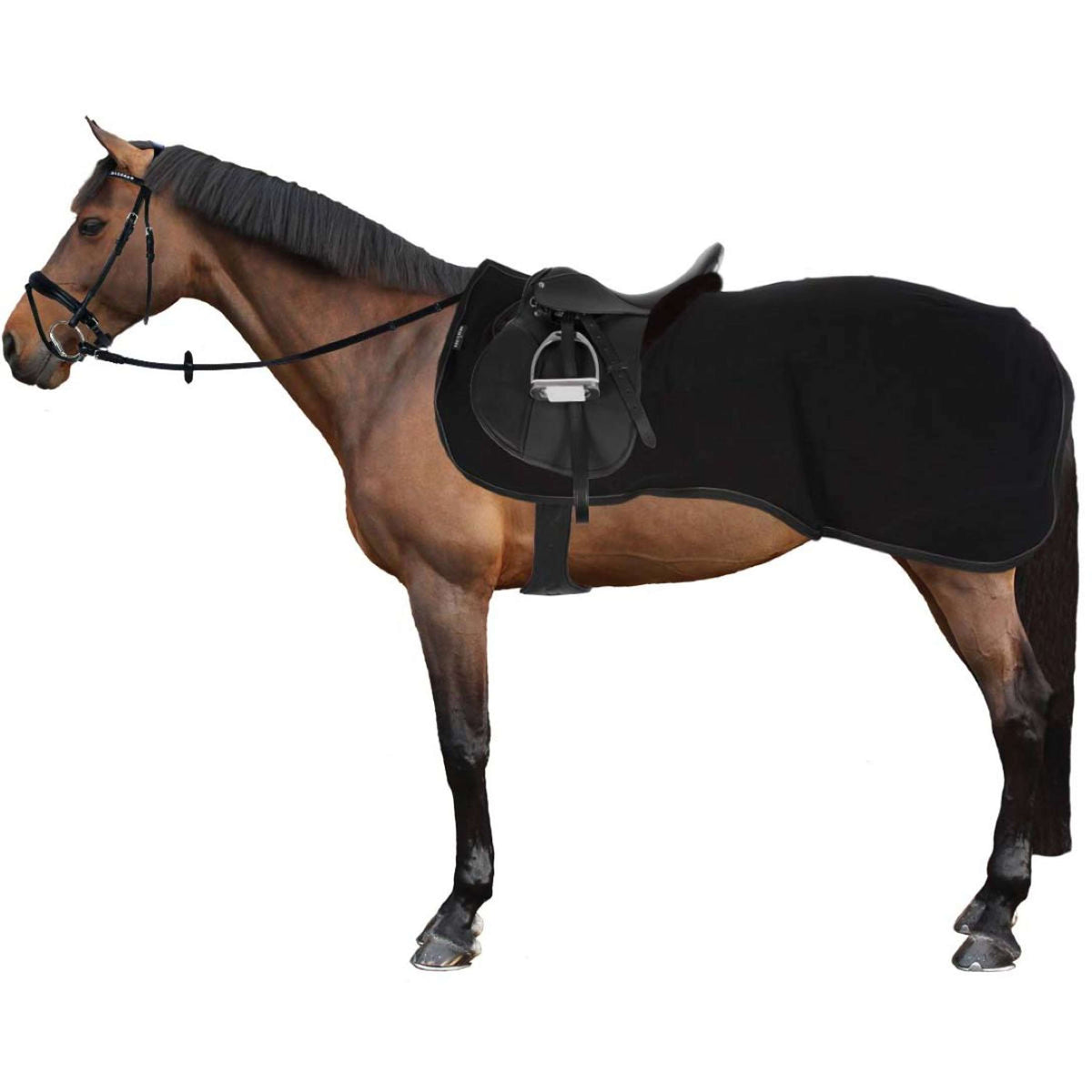 EQUITHÈME Ausreitdecke Teddy Fleece Schwarz