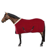 EQUITHÈME Fleecedecke Teddy Bordeaux/weiß