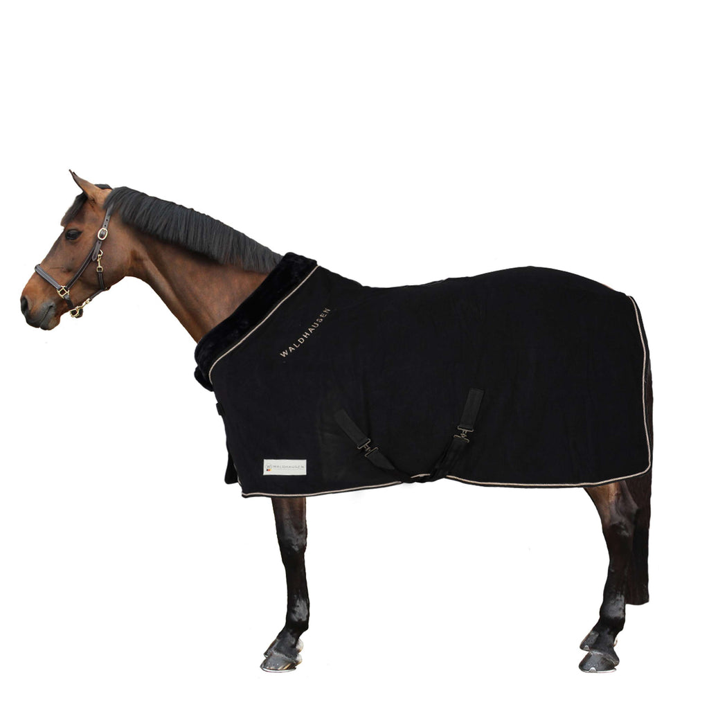 Waldhausen Fleecedecke Modern Schwarz/Roségold