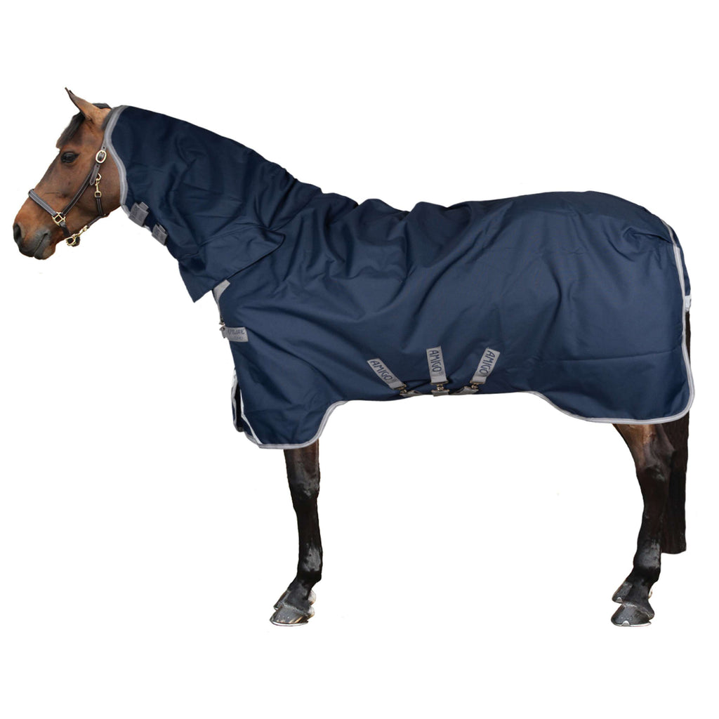 Amigo Turnout Rug Integrated 1200D 150g Navy/Titanium Grey/Silver
