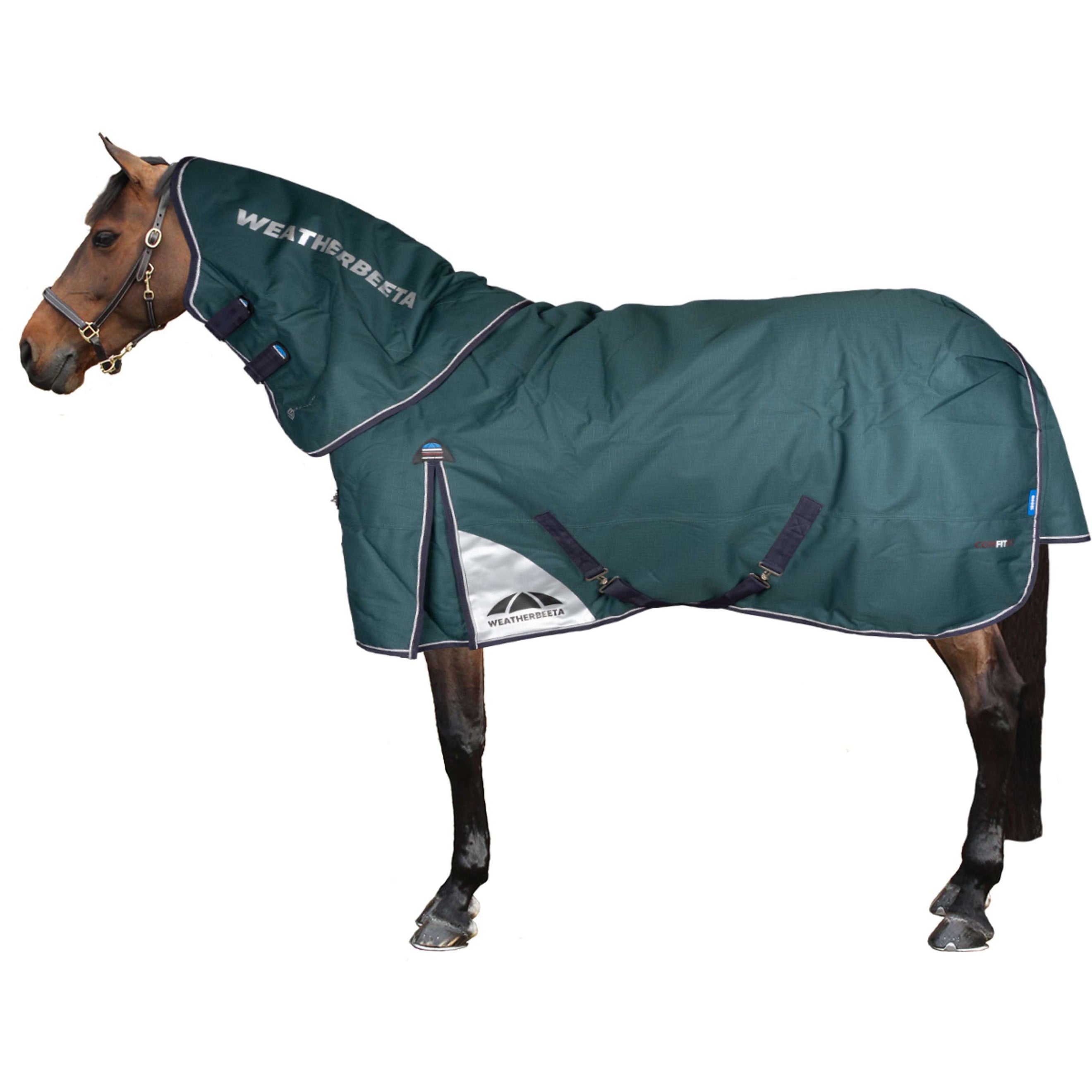 WeatherBeeta ComFiTec Plus Dynamic Turnout Detach-A-Neck 220g Forest Green/Navy WeatherBeeta ComFiTec Plus Dynamic Turnout Detach-A-Neck 220g Forest Green/Navy