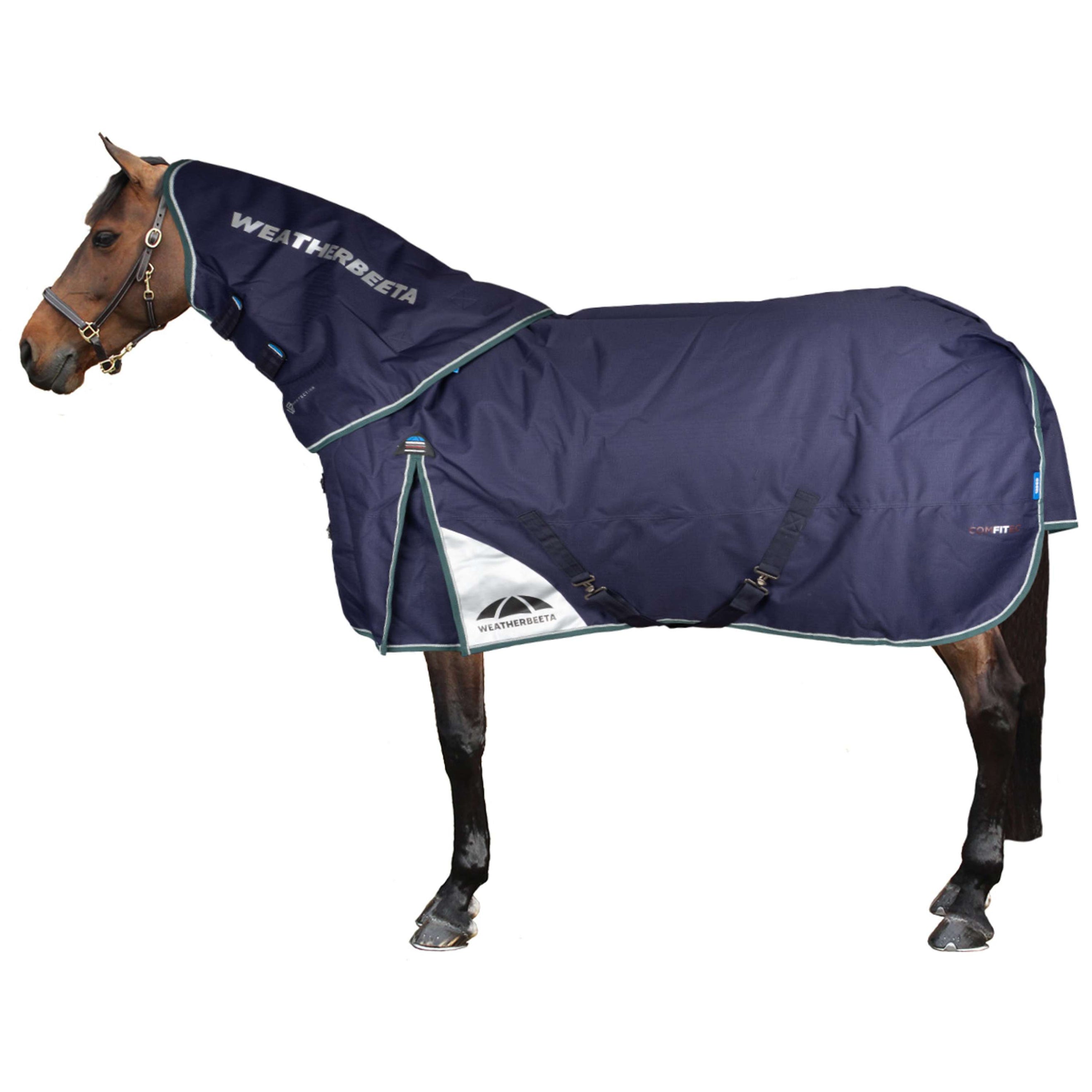 WeatherBeeta ComFiTec Plus Dynamic Turnout Detach-A-Neck 0g Navy/Forest Green WeatherBeeta ComFiTec Plus Dynamic Turnout Detach-A-Neck 0g Navy/Forest Green