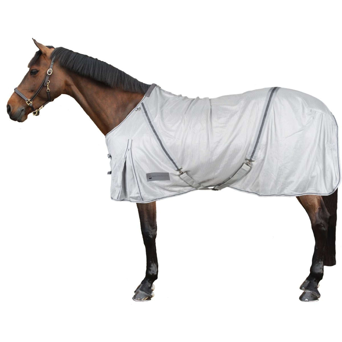 Waldhausen Fliegendecke Protect mit Losem Hals Silbergrau/Grau