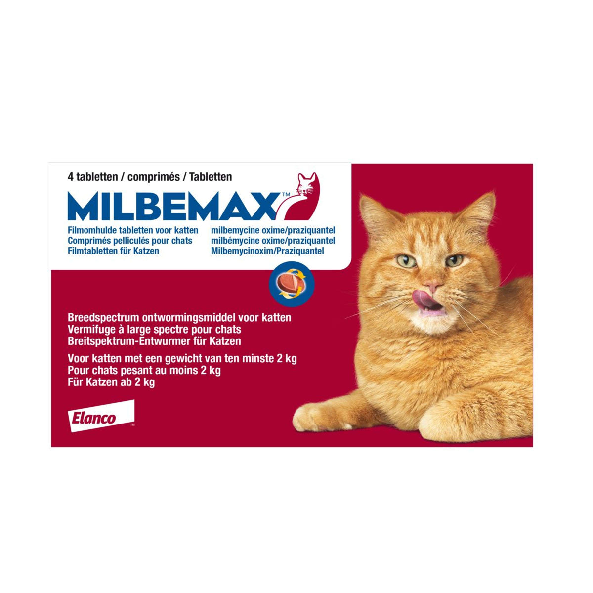 Milbemax Entwurmungstablette Katze 2-12kg 4 Tabletten