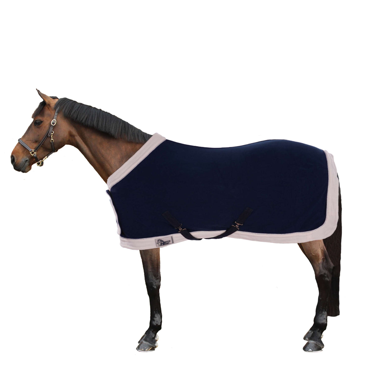 Harry's Horse Fleecedecke Prunkmodell Brustlatz Navy