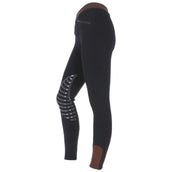 HKM Reitleggings Starlight Silikon Kniebesatz Damen Schwarz/Braun