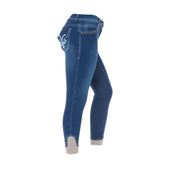 HKM Reithose Pasadena Summer Denim Silikon vollbesatz Jeans Blau