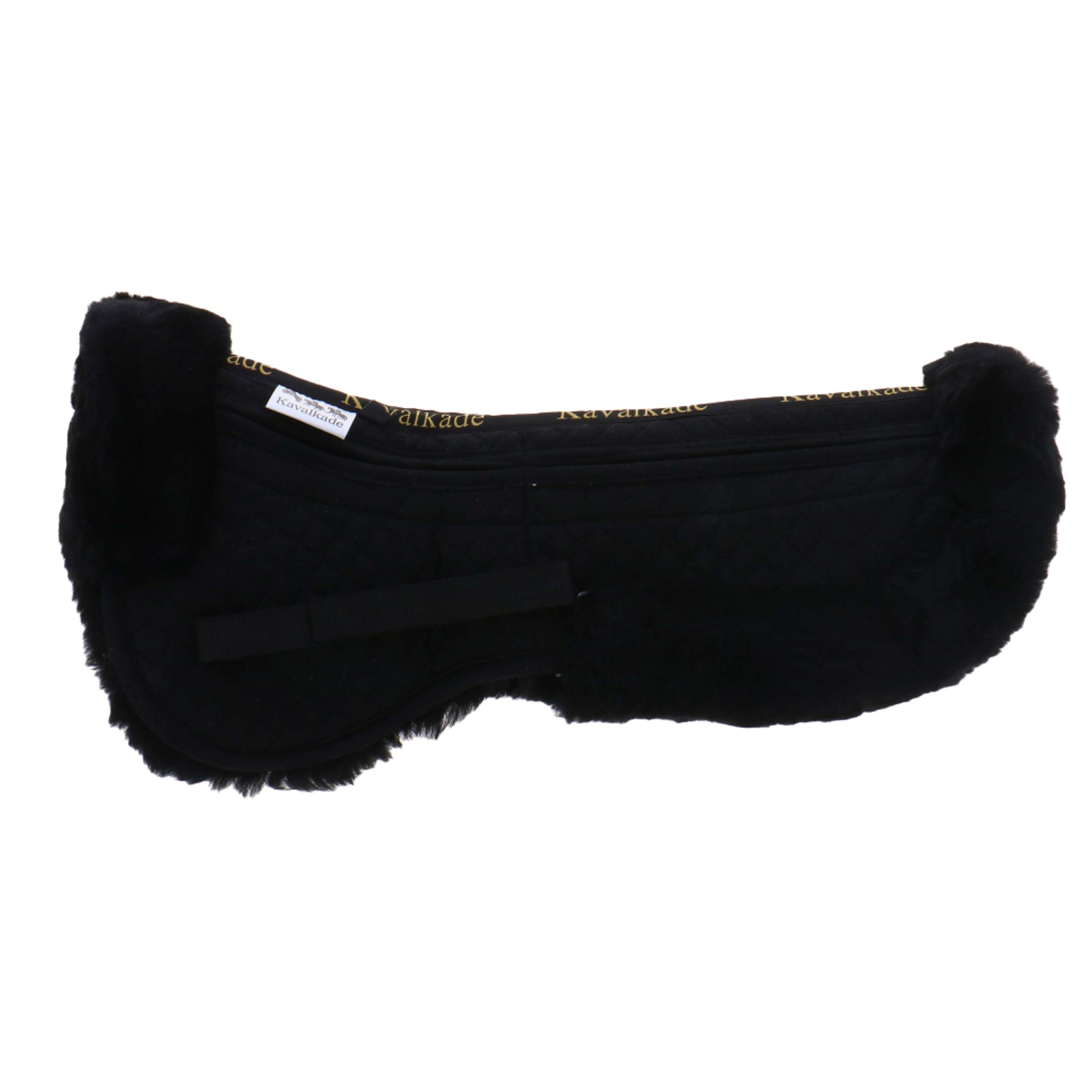 Kavalkade Unterleger mit Lammfell und Inlays Schwarz Kavalkade Unterleger mit Lammfell und Inlays Schwarz