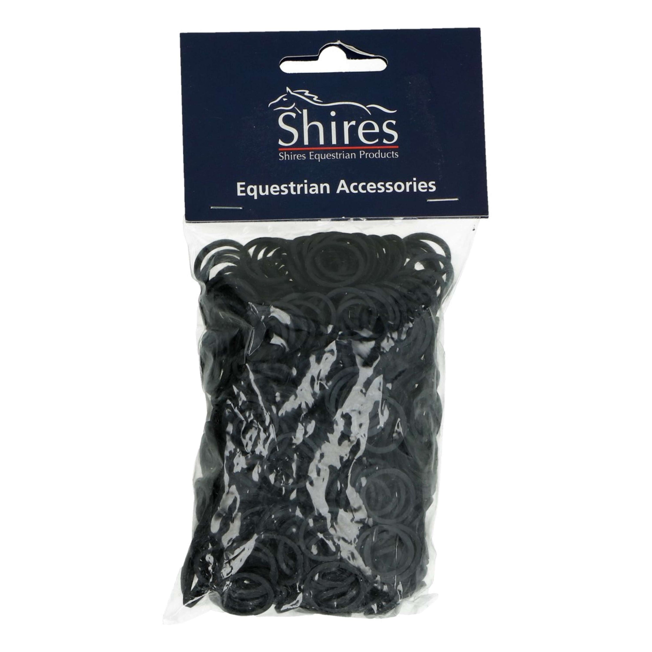 Shires Einflechtgummis 500 Stück Schwarz Shires Einflechtgummis 500 Stück Schwarz