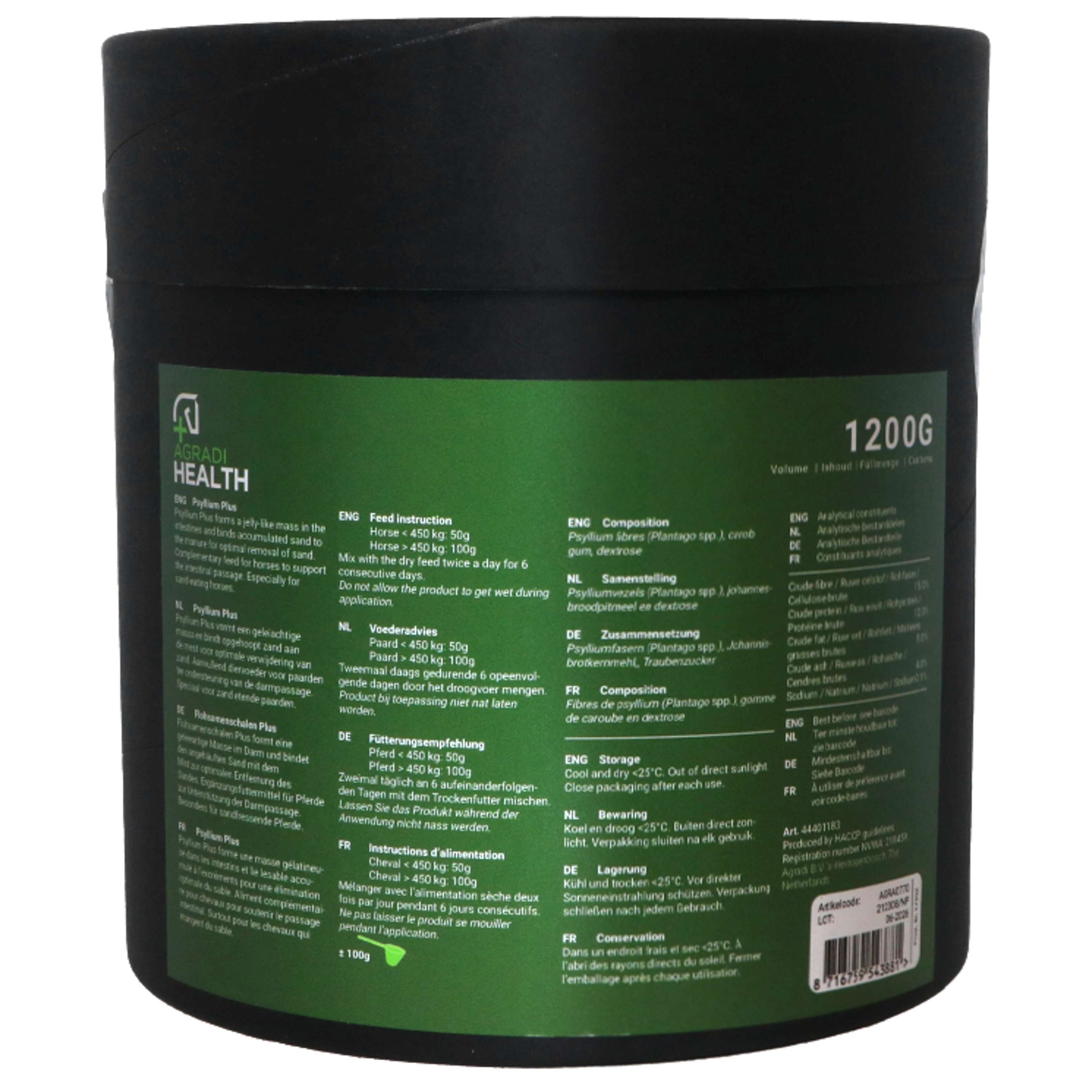 Agradi Health Psyllium Sandweg Plus Agradi Health Psyllium Sandweg Plus