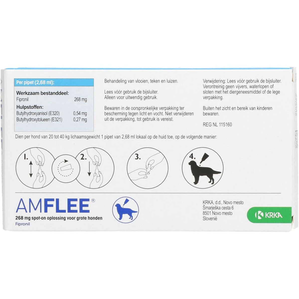 Amflee Flohmittel Spot-On 268mg Hund L