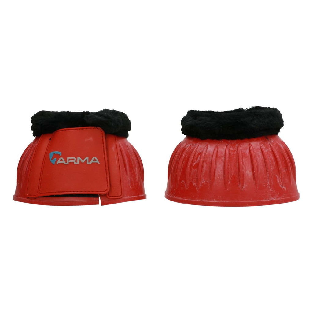 Arma by Shires Hufglocken Schwarzes Fleece Rot