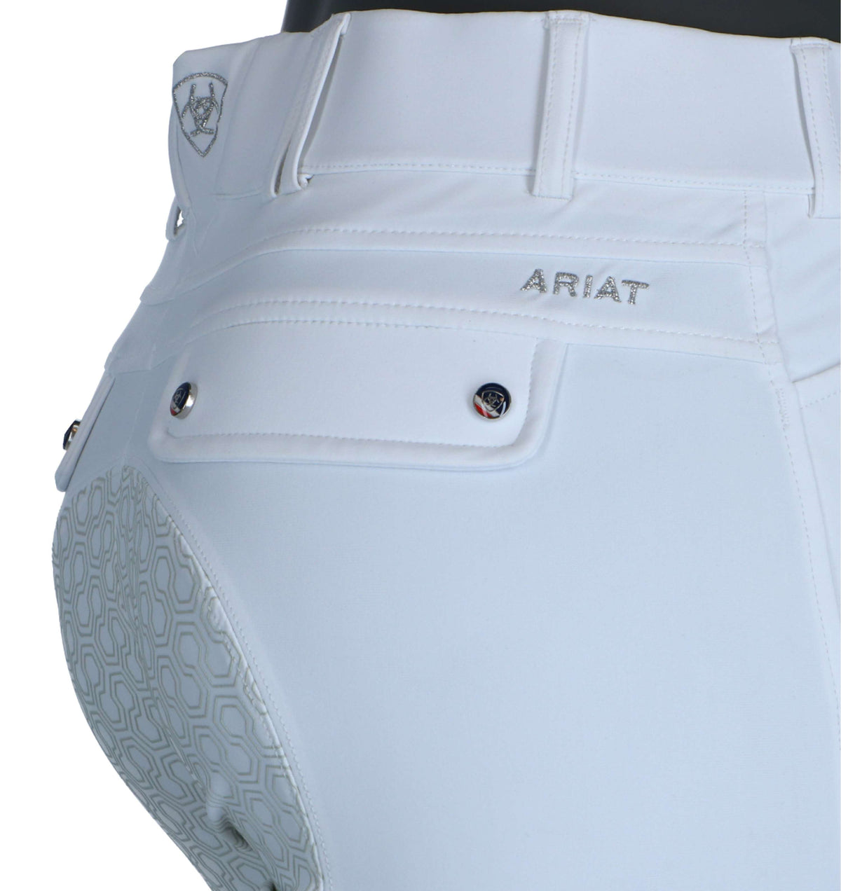 Ariat Reithose Tri Factor Grip Full Grip Damen Weiß