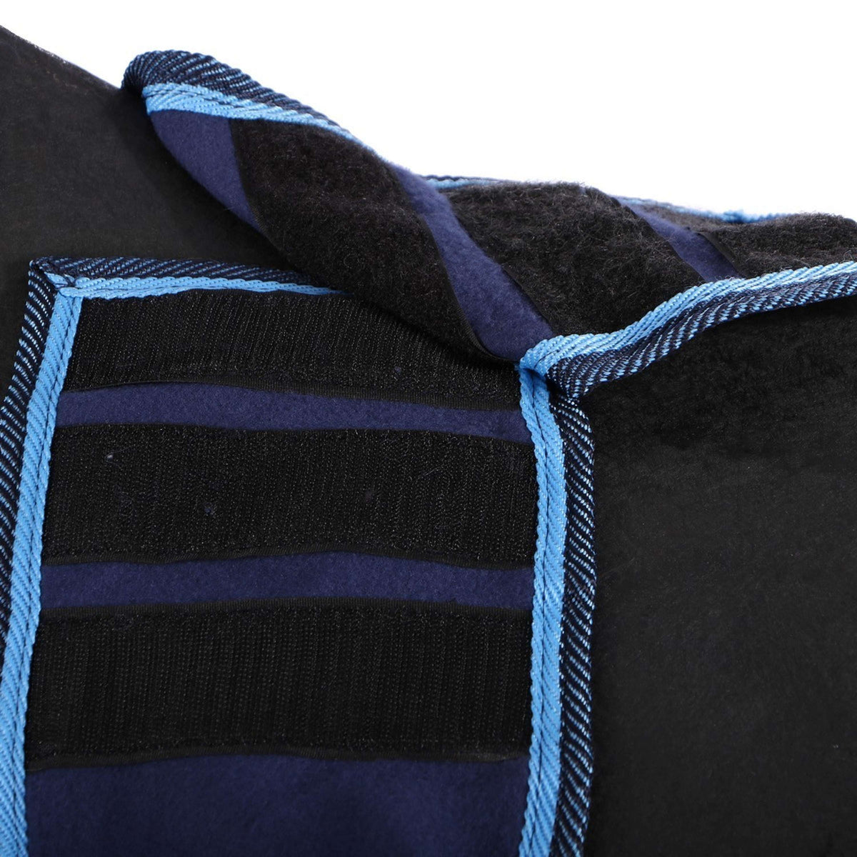 Riding World Ausreitdecke Fleece Navy/ Hell Blau